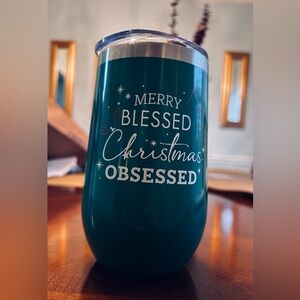 Green Stainless Steel Christmas Cup